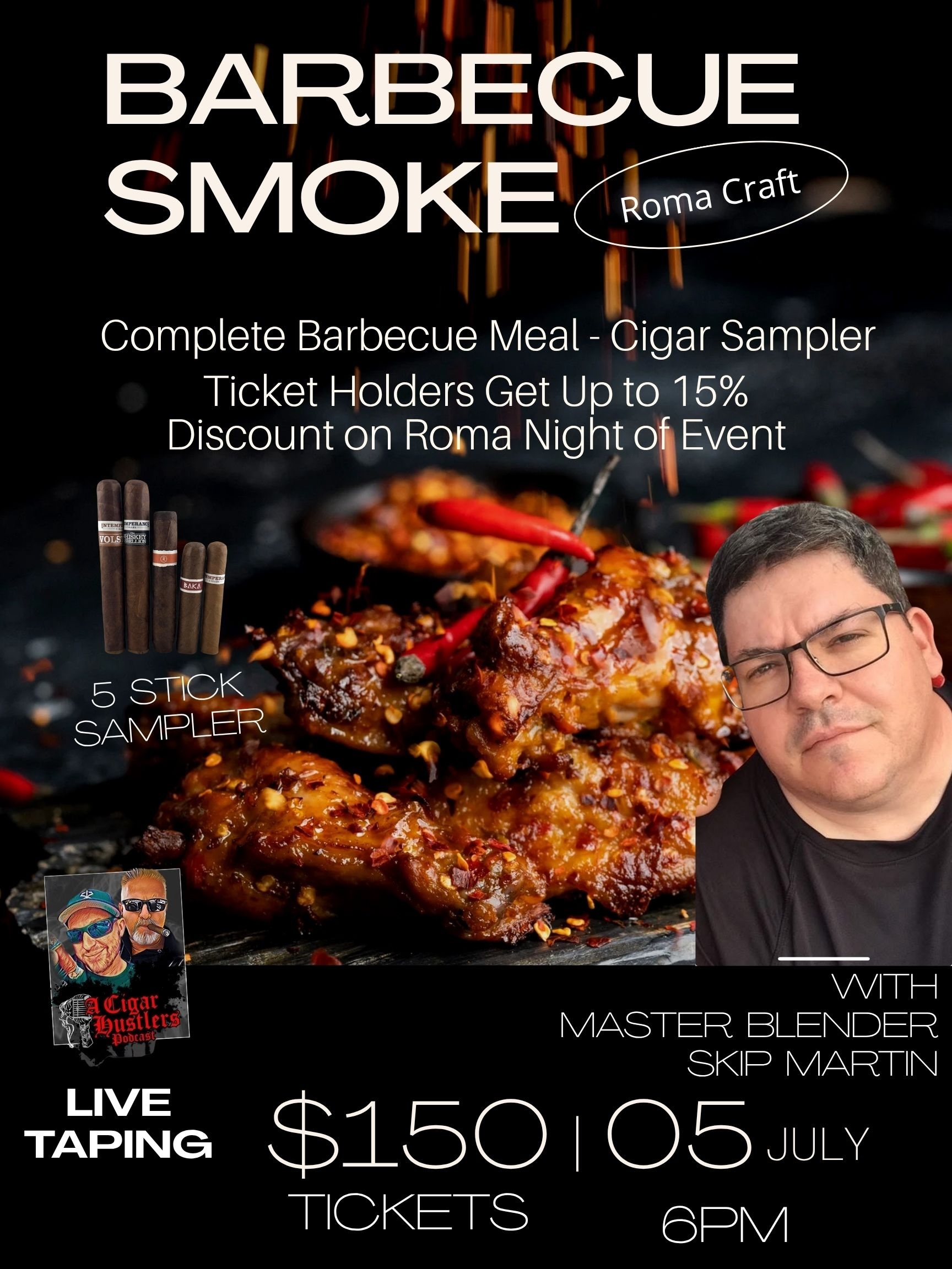RoMa Craft Skip BBQ Dinner Private Event